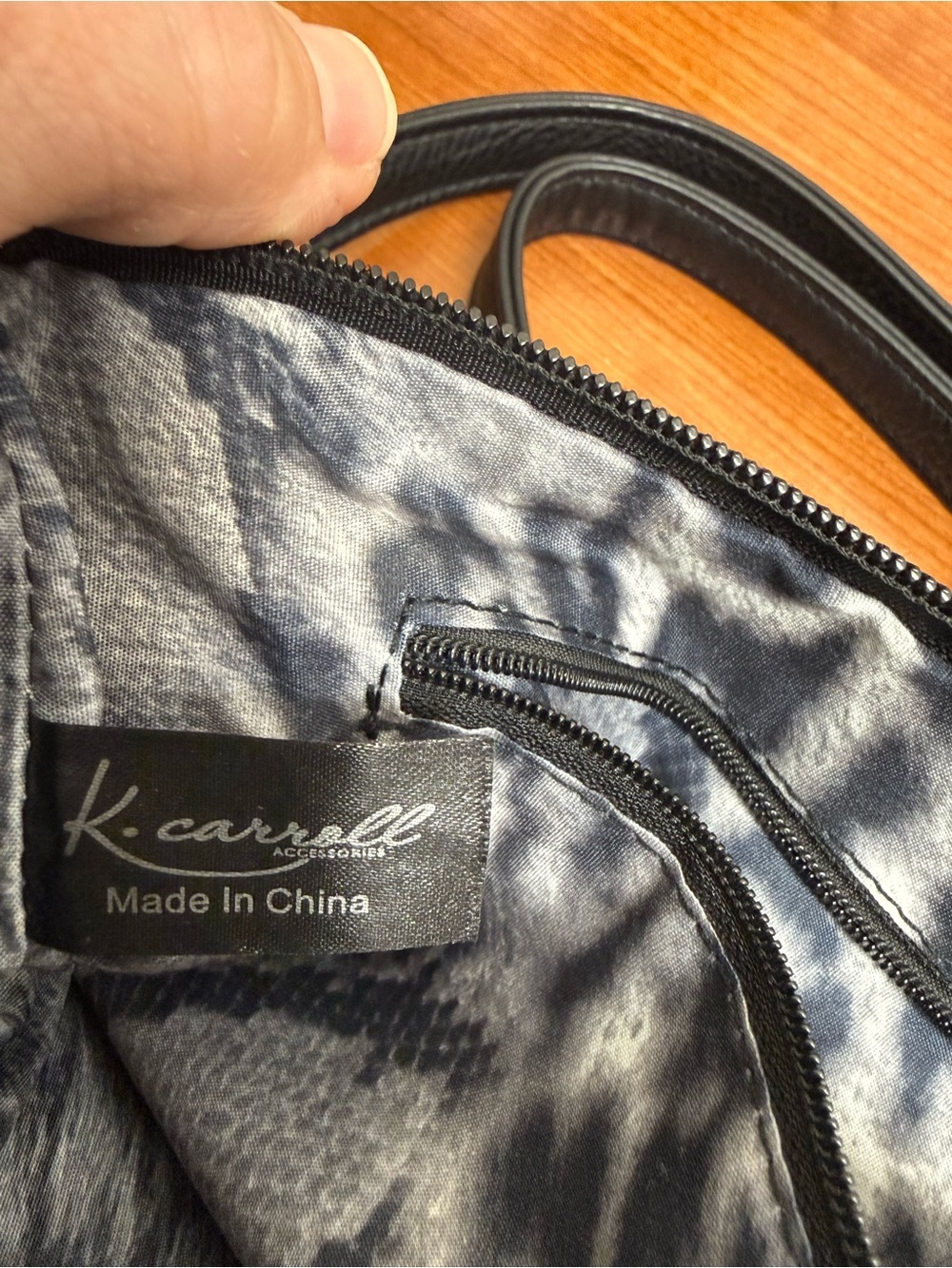 k.Caoll Woven Vegan Leather Crossbody Bag - Black - Picture 9 of 9
